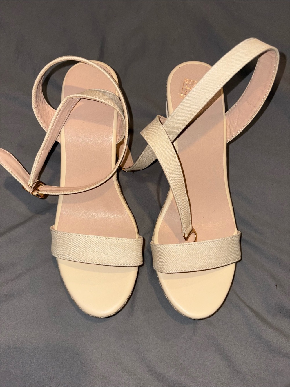 NWOT Women’s Beige Ankle-Strap Sandals - Neutral Dress Heels